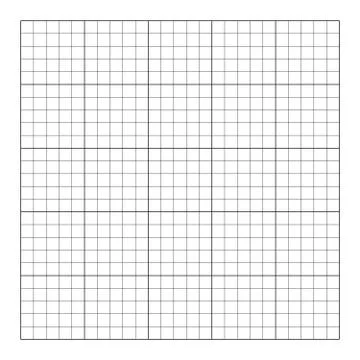 5x5 five empty grid. Vector template square cell table. Graphic puzzle sudoku Illustrazione stock