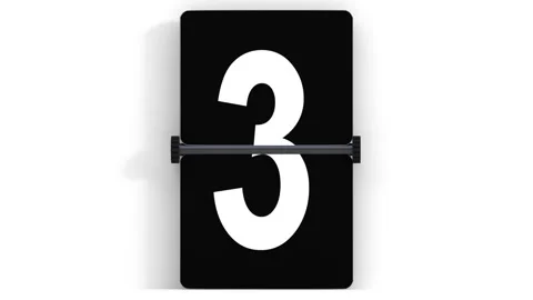 6 to 0 split flap counter Stock Footage 312164828