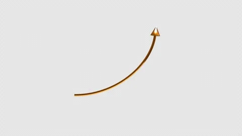 6-in-1 Pack 4K Alpha 3D Curved Up Arrow Growth Curve Animations Stock Footage 340201100