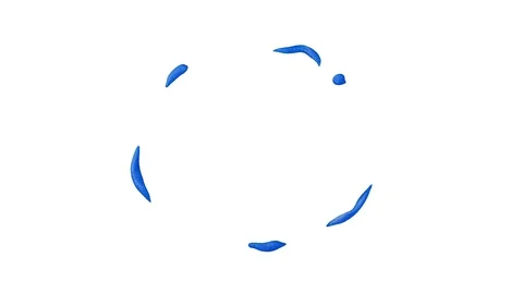 6 in 1 Splash explosions animated Clay elements. 4K. Set 8 Stock Footage 73432087