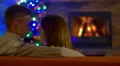 6 in 1 video! The lovers talk, laugh and kiss in the house by the fireplace and 4k or 4k+ Resolution