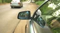 6 in 1 video! Man drive the car in the forest. Camera is outside the car 4k or 4k+ Resolution