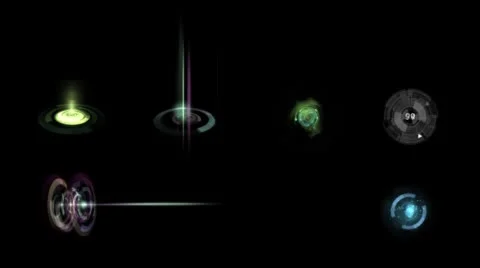 6 Abstract elements of information business graphics.  Includes alpha channel. Stock Footage 43977978