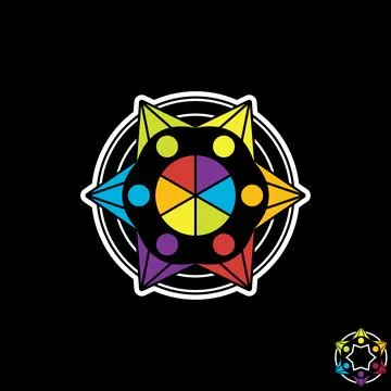 6 active people discussion circle table rotate community happy solidarity unity Stock Illustration