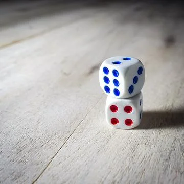 6 and 4 dice Stock-Fotos