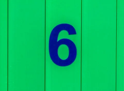 6 - blue on green Stock Photos