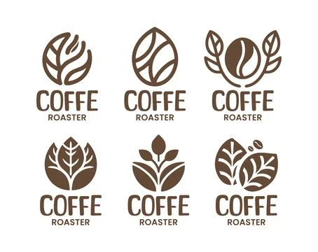 6 Coffee Roastery Logo Set Professional Specialty Coffee Branding Collection Stock Illustration