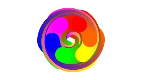 6 Color spinning effect Stock Illustration