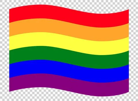 6 colors simple rainbow flag Stock Illustration