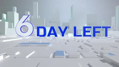 6 day left Stock Footage 268403961
