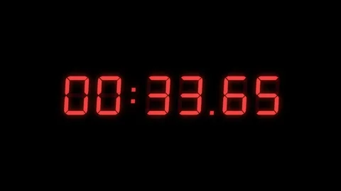 6 Digits Red Countdown 00:40:00 (40 seco... | Stock Video | Pond5