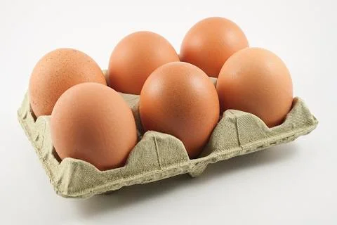 6 eggs Stock Photos
