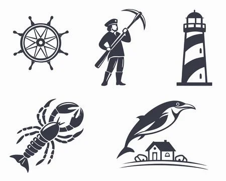 6 Filled Solid UI Icons for General Use Illustrazione stock