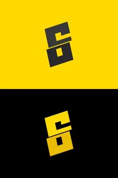 6 font number logo, lightning flash power design. For energy labels, rock mus Stock Illustration