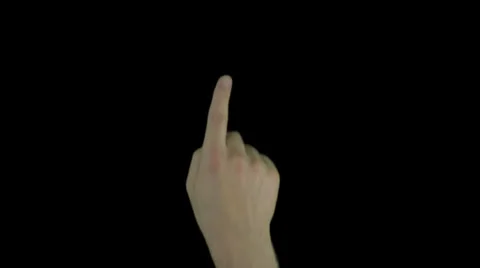 6 Forward Swipes Pre-keyed Touch-screen Gestures, Black Background &amp; Alpha. Video stock 30275965