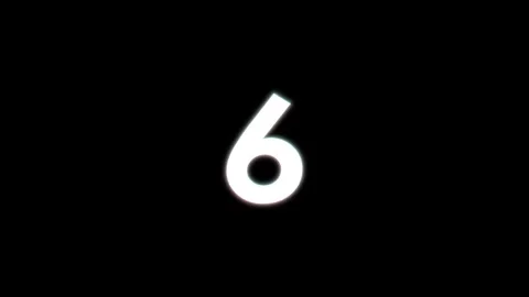 6 glitch number display animated glitch number 6 text bg background old tv .. Stock Footage 281304297