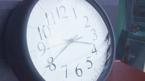 6 hour speedy time lapse noon reflecting moving clouds and  sunset from window Stock Footage 273120793