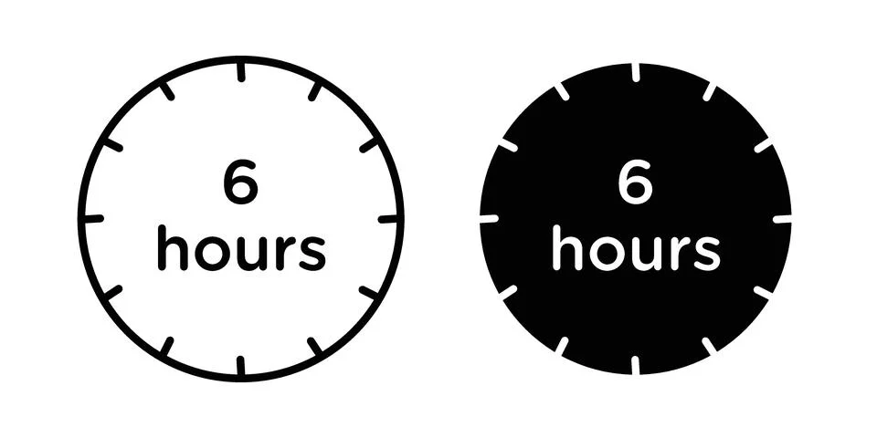 6 hours icon graphic element. web icon set 스톡 일러스트