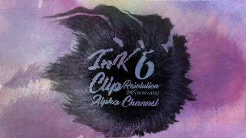 6 Inks Drops Stockbeeldmateriaal 113140734