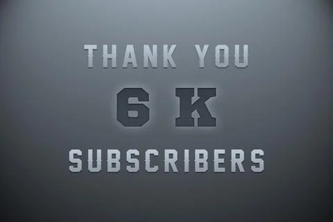 6 K  subscribers celebration greeting banner with Metal Engriving Design Stock Illustration