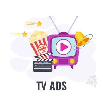 6 key elements of traditional marketing. Flat vector illustration. Stock Illustration