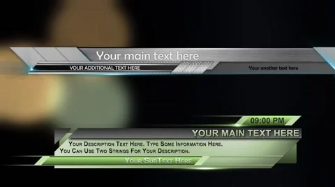 6 Lower Thirds. Theme Pack After Effects stock