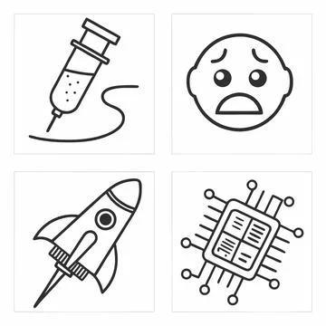 6 Minimal Abstract Spice Bottle and Kitchen Container Icons Illustrazione stock