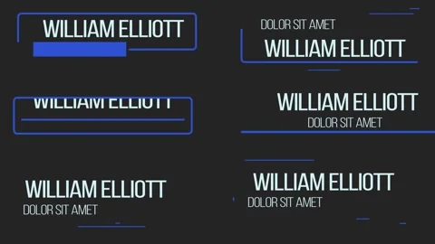 6 Mogrt Templates. Modern Line Lower Thirds Stock After Effects