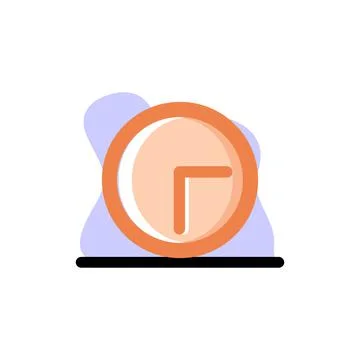 6 O Clock Time Conceptual Icon Vector Illustration Design Stock Illustration