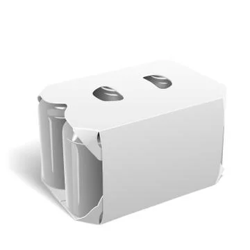 6 pack drinks cans Stock Illustration