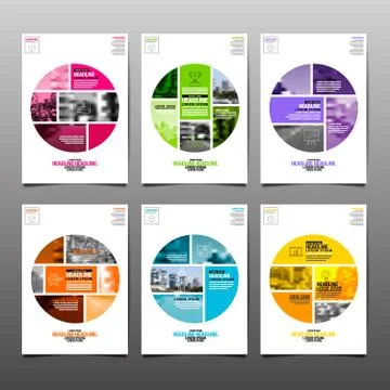 6 poster designs Stock Illustration