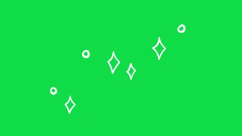 6 sept 2026 69a2D Hand Drawn Sparkle Effect Animation Overlay on Green Screen Stock Footage 344809725