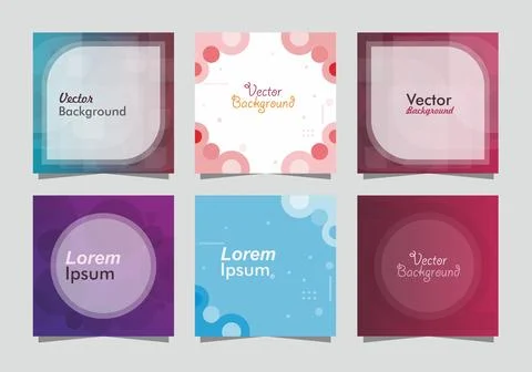 6 set vector pages Illustrazione stock