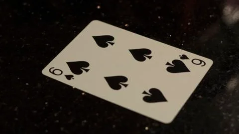 6 of Spades Fotos de archivo