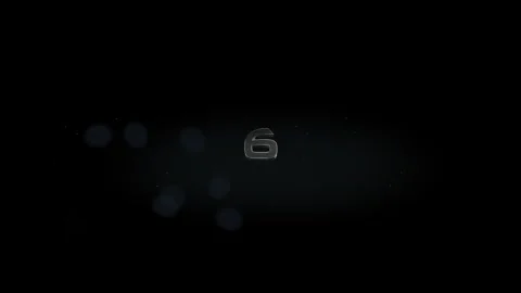 6 title metal text on black alpha channel background Stock Footage 295816617
