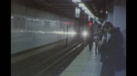 6 Train Arriving at 4th Street Station, New York City Stock Footage 49976892