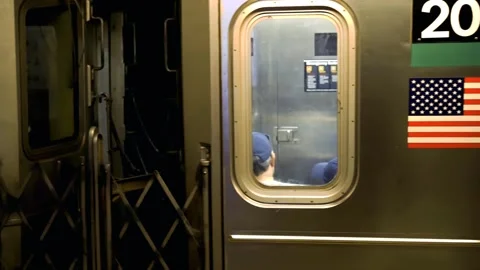 6 Train Union Square Subway Station Slow Motion Manhattan New York 4k Stock Footage 255754477