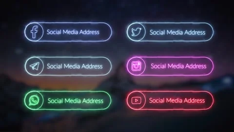 6 Unique Smoke Social Lower Thirds Stock After Effects