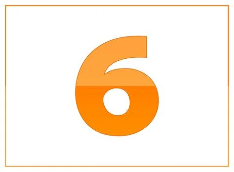 6 vector font, made of dark and light orange colors. For letter logo, brand l Stock Illustration