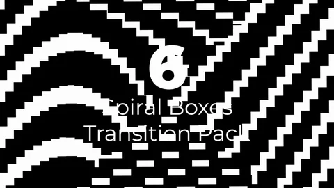 6 Warped Spiral Boxes Alpha Transition Wipes Masks Pack Stock-Footage 120427438