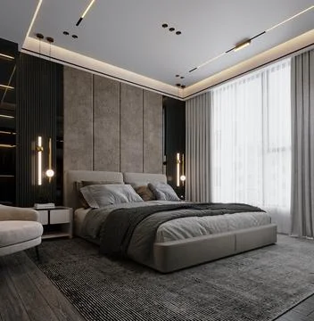6 Ways to Create a Relaxing Bedroom Lifestyle, modern, Lighting Illustrazione stock