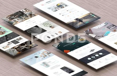 6 Web Presentation Mockups PSD Template