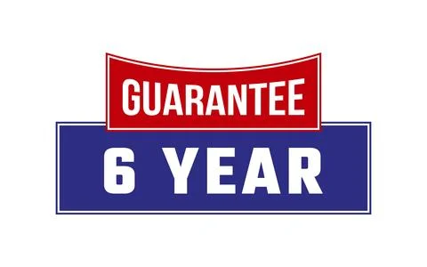6 Year Guarantee Seal Vector Stock Illustration