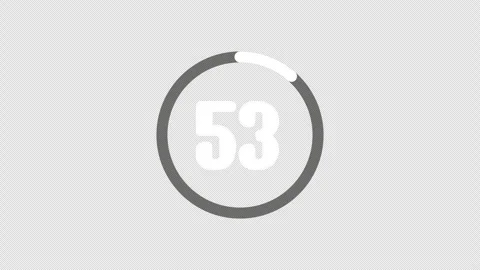 60 to 1 second60 to 1 Countdown Animation – Digital Timer Clock UI Design Stock Footage 306675565