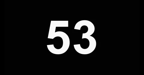 60. 4K Resolution. Countdown of 60 seconds, with black background Stock Footage 235912612