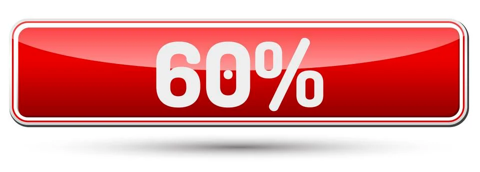 60% - Abstract beautiful button with text. Stock Illustration