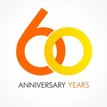 60 circle anniversary logo Stock Illustration