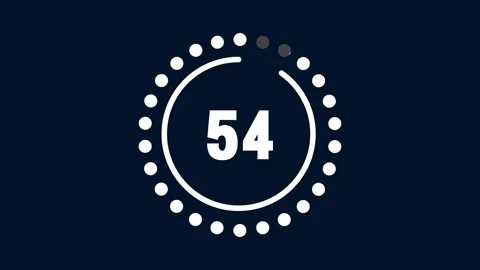 60 countdown animation from 60 to 0 countdown. Modern flat design with animation Vídeo Stock 196199983