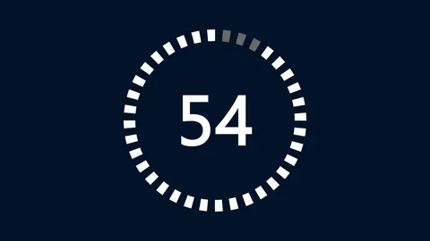 60 countdown animation from 60 to 0 countdown. Modern flat design with animation Vídeo Stock 196199984