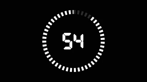 60 countdown animation from 60 to 0 countdown. Modern flat design with animation Video stock 196199986